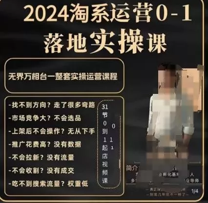 老肥电商·2024淘系运营从0-1落地实操课,无界万相台一整套实操运营课程