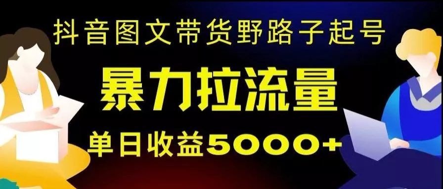 抖音图文带货暴力起号,单日收益5000+,野路子玩法,简单易上手,一部手机即可【揭秘】
