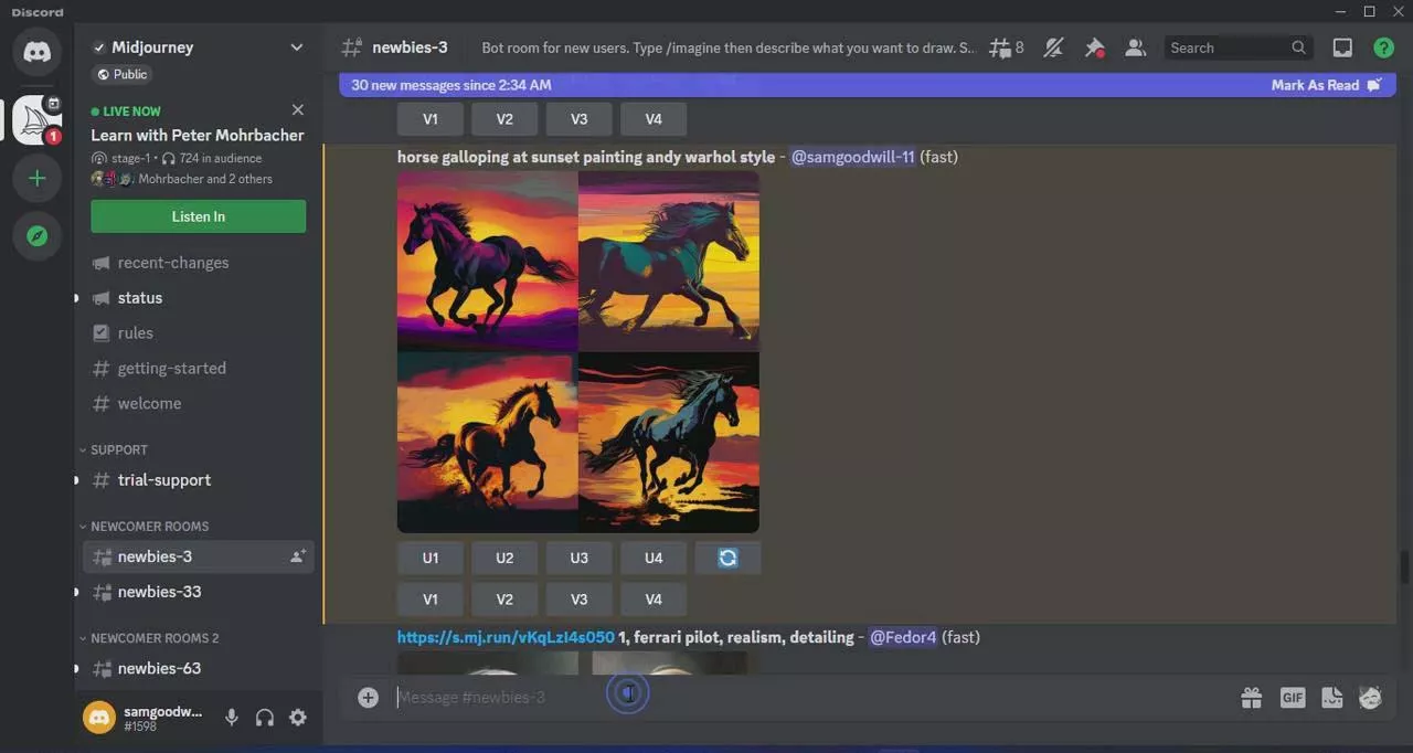 (9643期)Midjourney AI人工智能艺术图片从入门到高级创作教程-34节课-中英字幕
