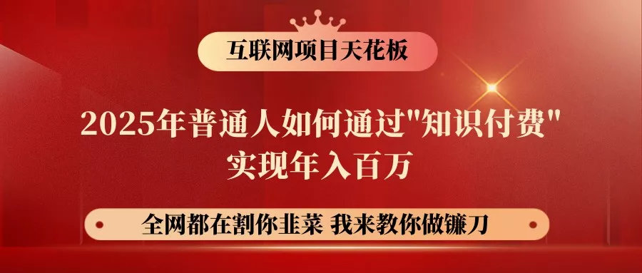 网创项目终点站-镰刀训练营超级IP合伙人,25年普通人如何通过“知识付费”年入百万