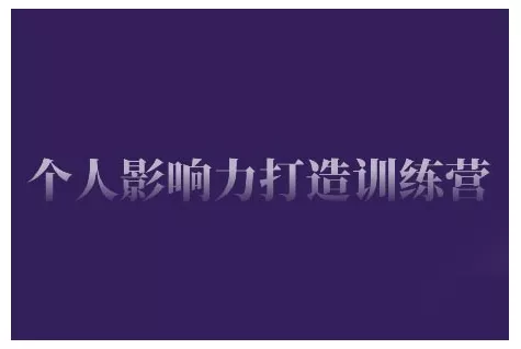 个人影响力打造训练营，掌握公域引流、私域运营、产品定位等核心技能，实现从0到1的个人IP蜕变