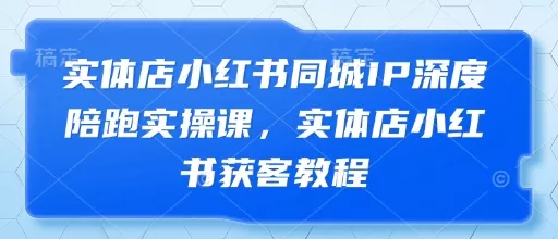 实体店小红书同城IP深度陪跑实操课，实体店小红书获客教程