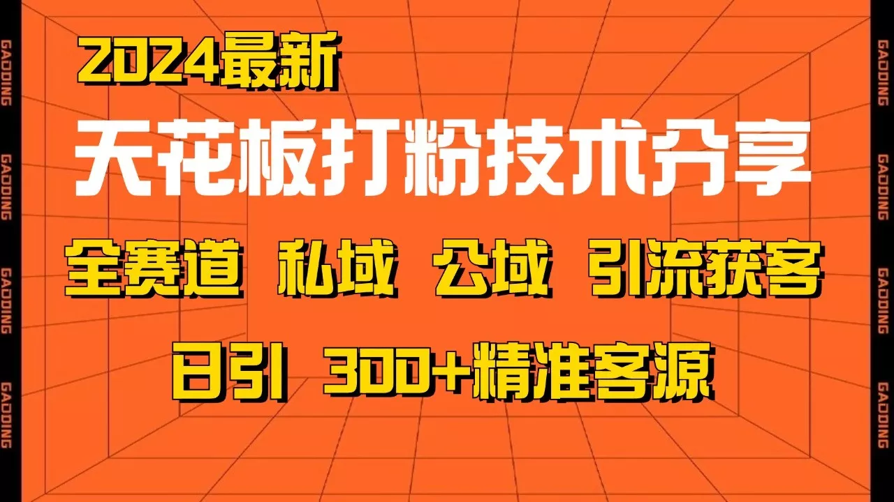 天花板打粉技术分享,野路子玩法 曝光玩法免费矩阵自热技术日引2000+精准客户