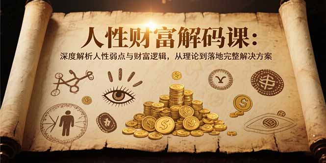 人性财富解码课6.0:深度解析人性弱点与财富逻辑,理论到落地完整解决方案