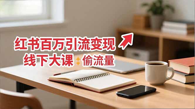 小红书百万引流变现-11月线下大课:分享从0到百万引流路径,手把手教偷流量、拿结果