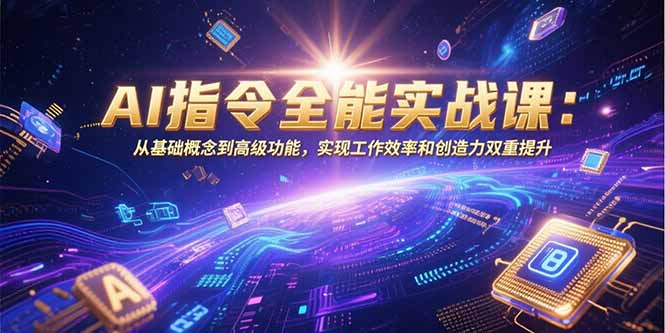AI指令全能实战课:从基础概念到高级功能,实现工作效率和创造力双重提升