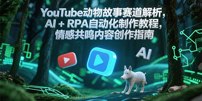 YouTube动物故事赛道解析,AI+RPA自动化制作教程,情感共鸣内容创作指南