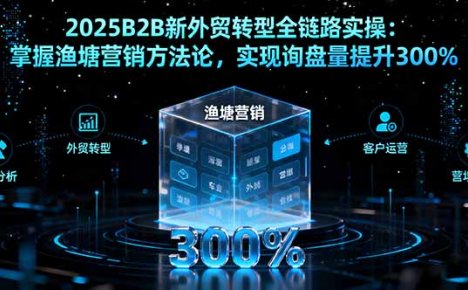 2025B2B新外贸转型全链路实操：掌握渔塘营销方法论，实现询盘量提升300%