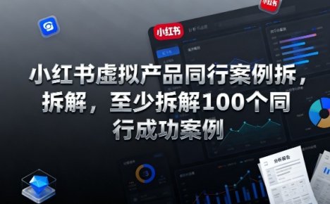 小红书虚拟产品同行案例拆解,至少拆解100个同行成功案例(完结)
