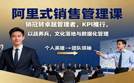 阿里式销售管理课：销冠转卓越管理者，KPI 推行，以战养兵，文化落地与数据化管理