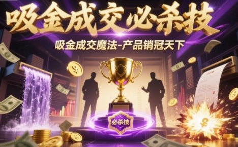 吸金成交必杀技，吸金成交魔法-产品销冠天下
