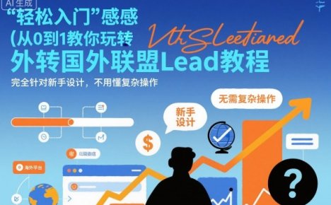 国外联盟賺美刀项目,从0到1教你玩转国外联盟Lead教程,纯新手可操作性100%